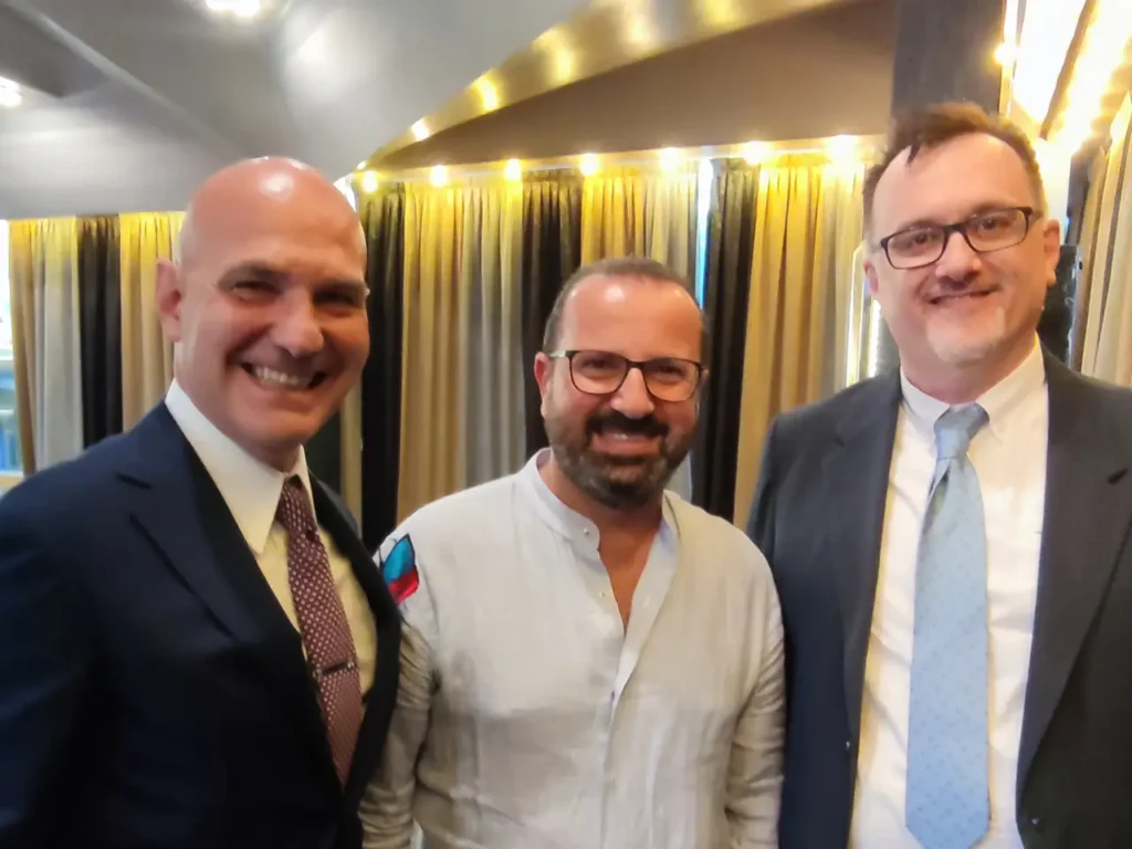 Fabrizio Reitano con Antonio Piolanti e Marco Pesaresi -  CEO lasersoft